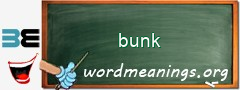 WordMeaning blackboard for bunk